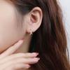 Niche Design Knotted Earrings Personalized Fashionable Micro-inlaid Diamond Earrings Temperament Japanese and Korean Earrings