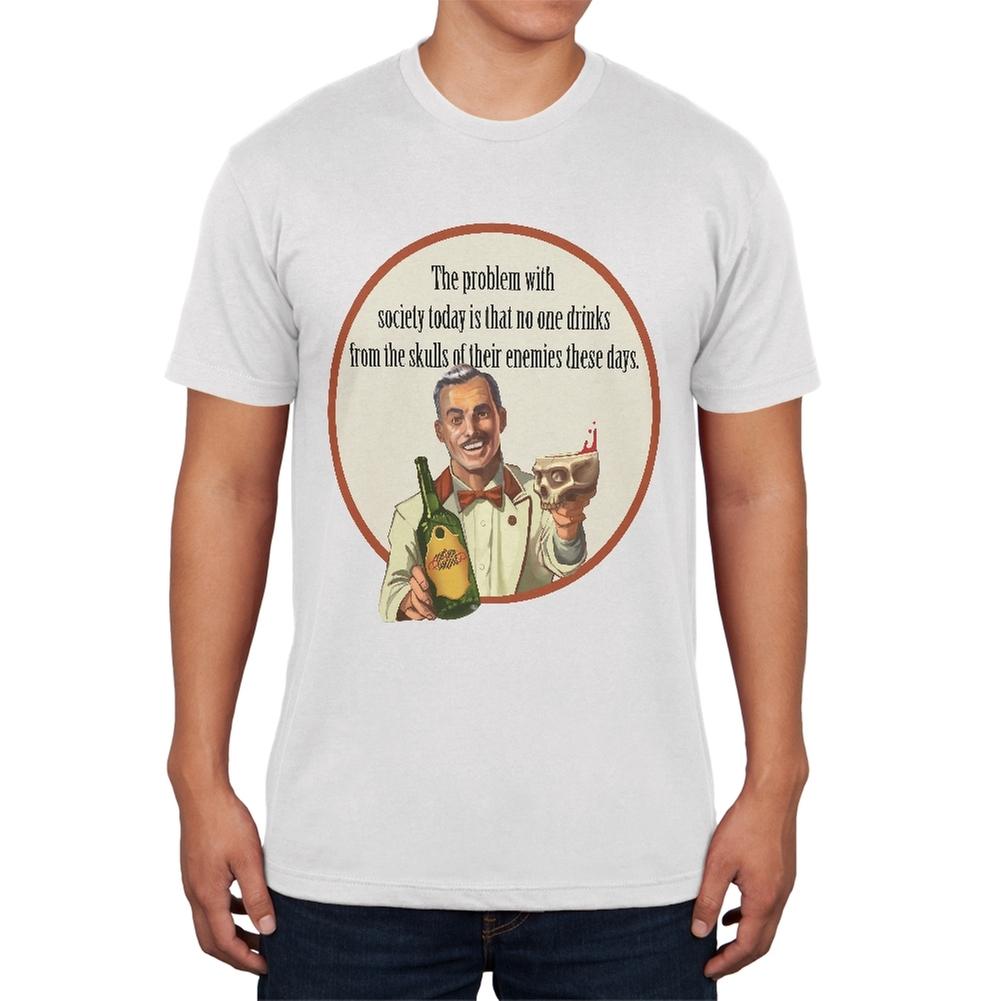 Drink From the Skulls of Your Enemies White Adult Soft T-Shirt S разноцветный