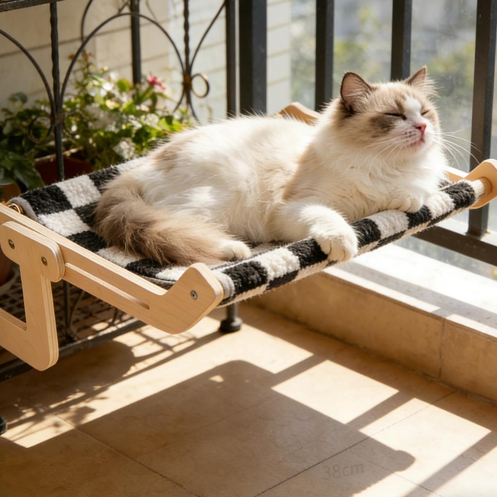 Wooden Cats Hanging Bed, Removable Washable Cats For Sofa, Bedside & Window, All- Pet Bed