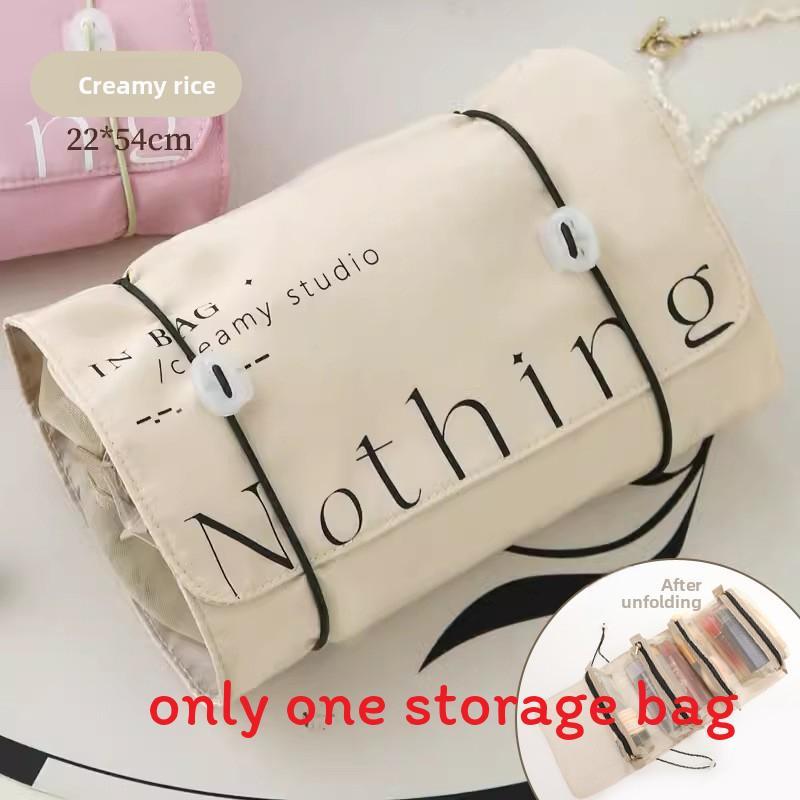 Travel Makeup Organizer With Foldable Design And Detachable Compartments For Portable Use