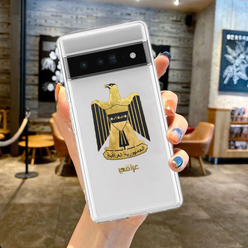 Saddam Hussein Iraq Flag Phone Case For Google Pixel 8 7 6 Pro 6A 5 4 5A 4A 3A XL 5G Silicone Shockproof Soft Clear Cover Fundas