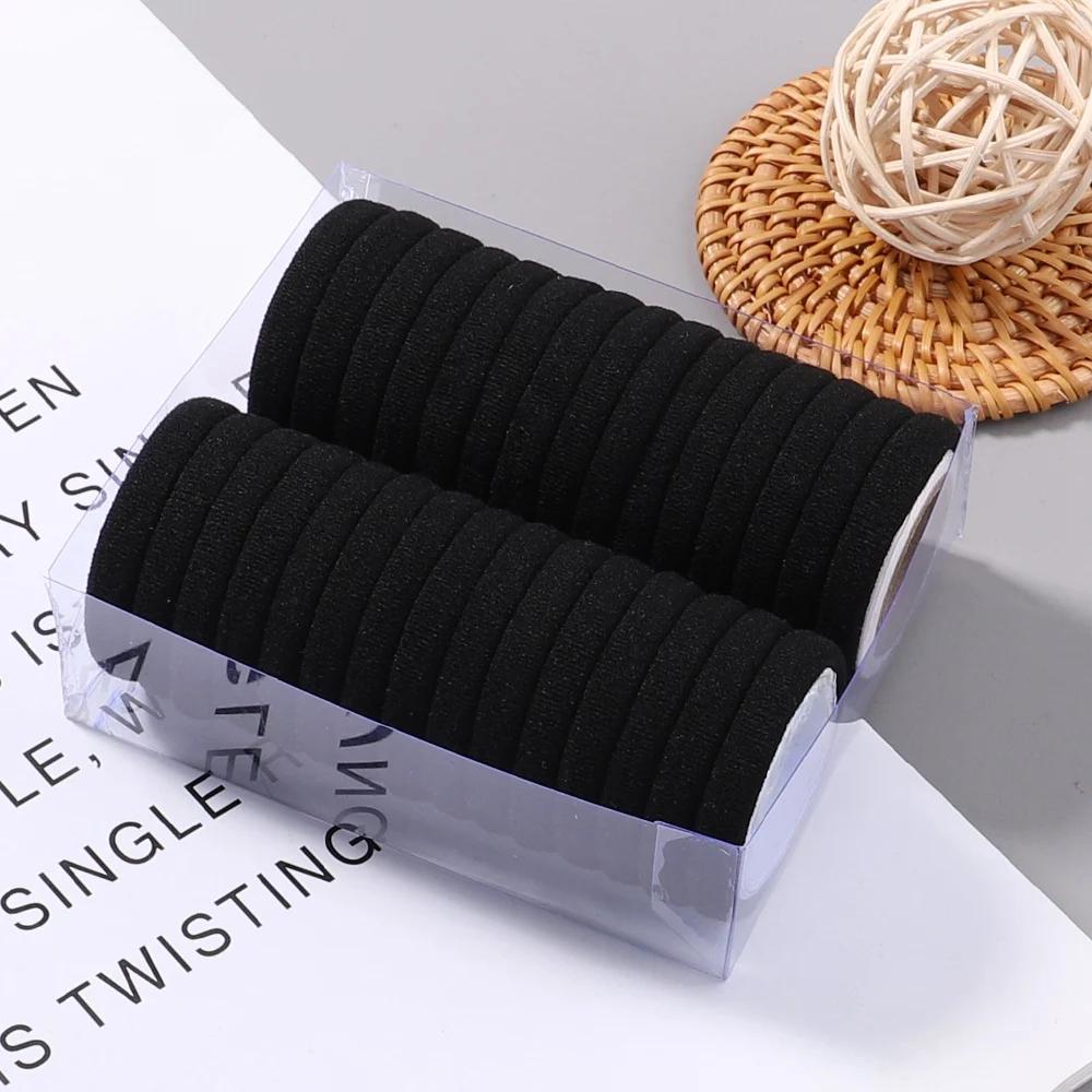 30Pcs/Set Women Elastic Hair Bands Girls Colorful Nylon Rubber Bands Headband Scrunchies Kids Ponytail Holder Hair Accessories