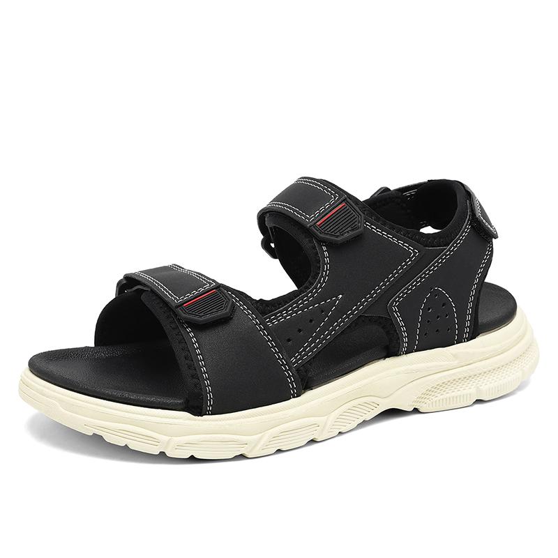 

39-45Summer Men s Leather Beach Sandals/Slippers Mens Genuine Leather Sandals 45 білий