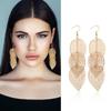 Vintage European & American Bohemian Leaf Dangle Earrings