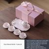 Light Luxury Pink Ceramic Kung Fu Tea Set