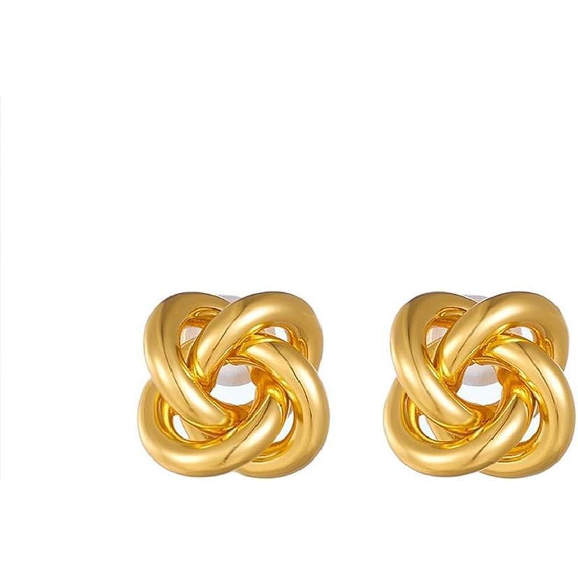 Gold Silver Knot Earrings for Women Love Knot Earrings Statement Earrings Minimalist Small Earrings Birthday Jewelry for Women