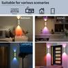 4 Pezzi Luce Notturna LED Intelligente con Sensore di Movimento Ricaricabile USB Lampada Ambientale Gradiente RGB per Camera da Letto Scrivania Armadio Decorazione Lampada da Parete