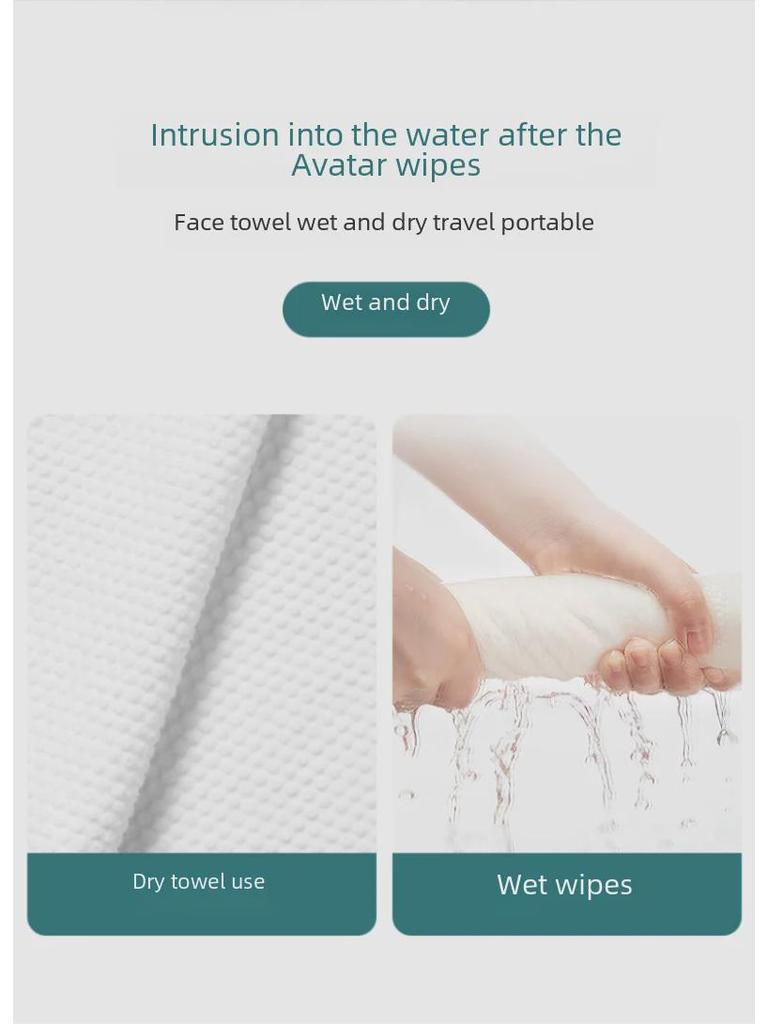 XL Disposable Pure Cotton Face Cleansing Towels - Thickened, Soft, Salon-Quality