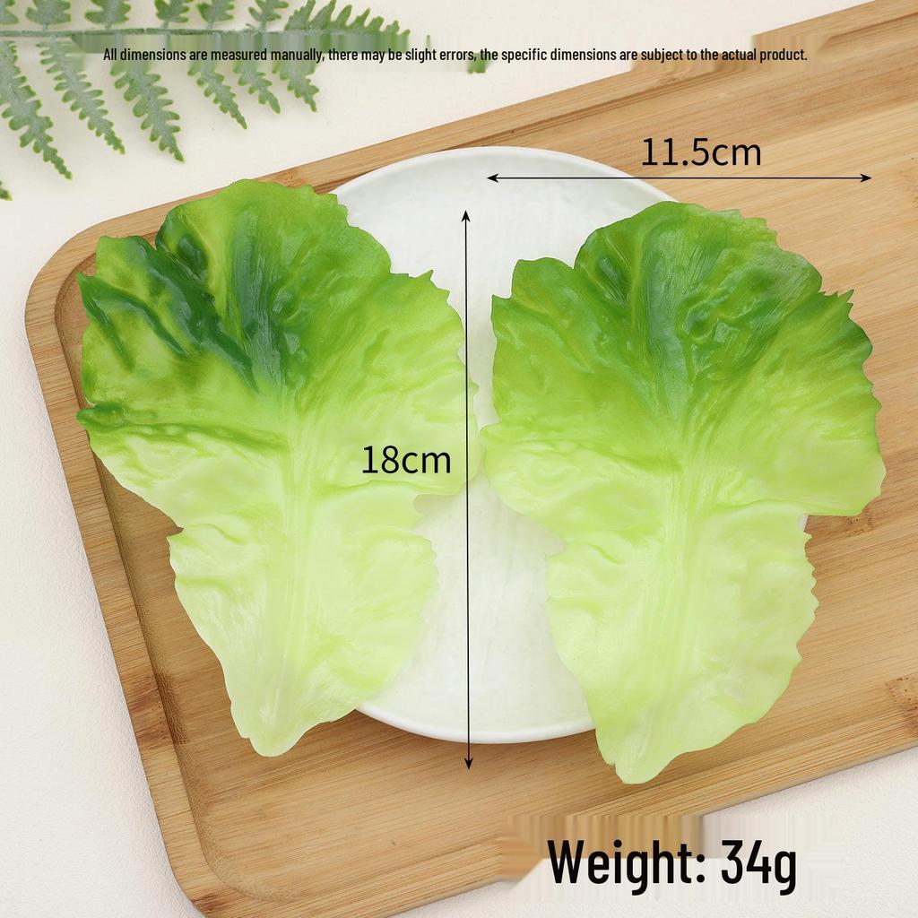 Simuliertes Salatblattmodell für Hot Pot & Foto-Requisiten – Grünes Gemüse-Display-Accessoire