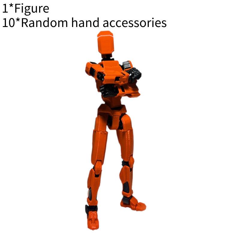 Lucky 13 Vollbewegliche Puppe 3D-gedruckt 3. Generation Dummy-Spielzeug mit 4 Waffen 3 Handtypen Rot Schwarz