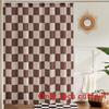 72x72inch Checkerboard Retro Pattern Waterproof Shower Curtain Bathroom For
