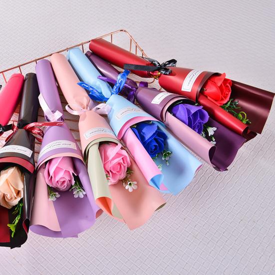 Міні-букет штучних троянд Ручної роботи Мильні квіти Пелюстки Декор Романтичний Подарунок на День Святого Валентина День народження для Жінок Матері Дружини Дівчини