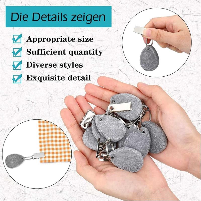 Tablecloth Weights Set of 8 With Metal Clips Table Cloth Pendant Supplies for Home Outdoor Traveling Picnic Accessory
