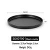 Black Frosted Melamine Dinner Plate
