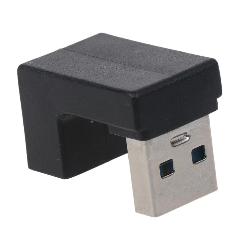 5Gbps Up & Down 180 Degree Angled USB 3.0 Adapter A Male to Female Extension Connector Work for LTE Adapter to Powerbank