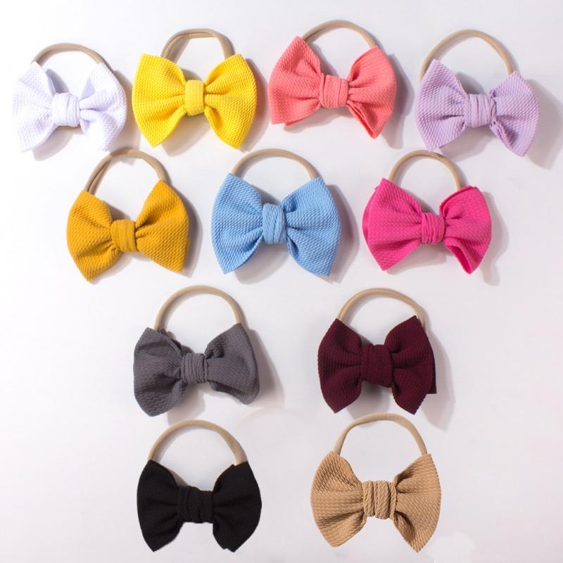 New versatile nylon baby headband, cute bow children's headscarf, thin breathable baby hair accessories