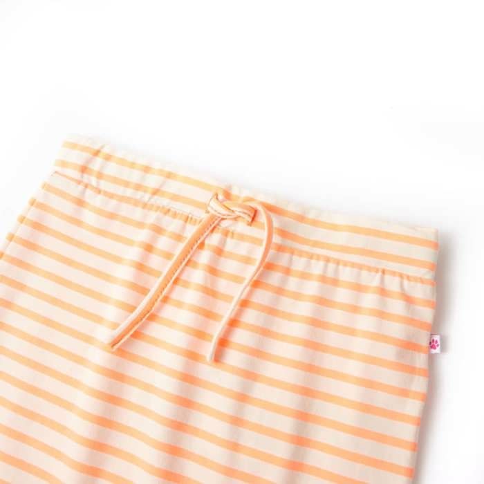 Jupe droite pour enfants avec rayures orange fluo 92/104/116/128/140