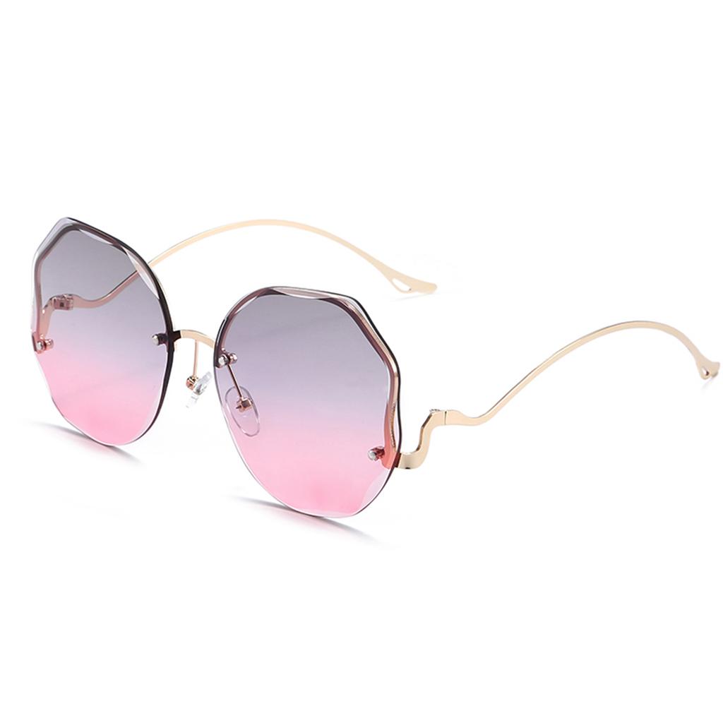 Fashion Sunglasses Women Metal Female UV400 Vintage Ladies Stylish Design Oversized Square Sunglasses For Women