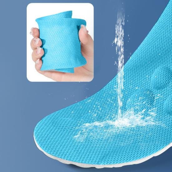 1 Pair 4D Cloud Comfort Insoles with Arch Support Shock-Absorbing Breathable Shoe Inserts for Men Women Anti-Odor Sweat-Wicking Trim To Fit Insoles