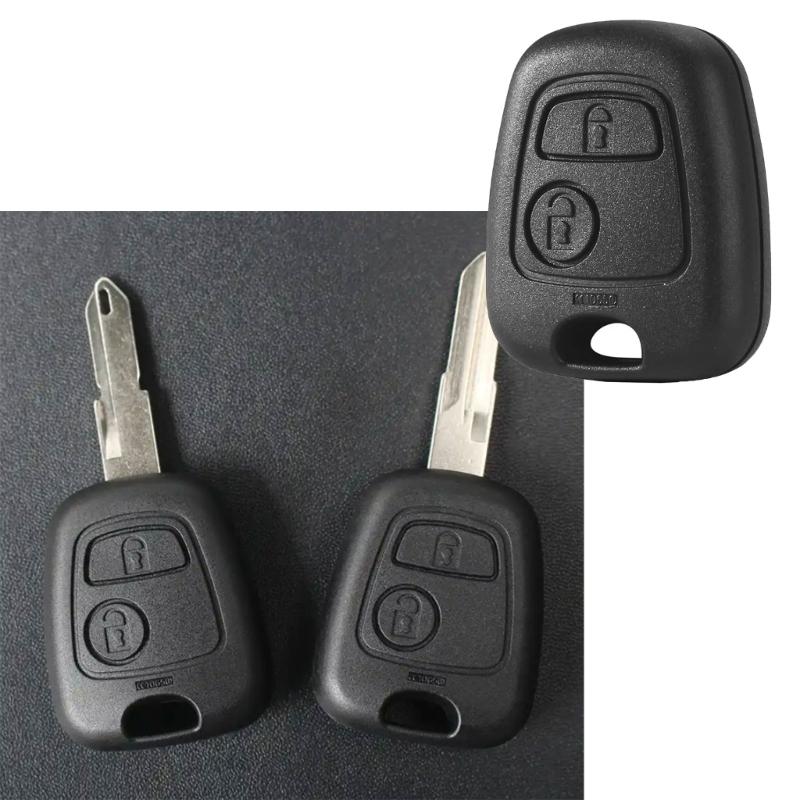 Replacement Key Fob Cover Case 2 Button Plastic Cover Easy Installation Remote Key Shell Universal for 206 307