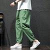 Pantaloni Casual de Vară Mărimi Mari Bărbat Pantaloni Cropped Japonezi Trendy Pantaloni Largi Bărbați 5xl