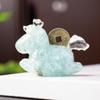 Resin Animal Decor With Natural Crystal Chips For Home Office Gift