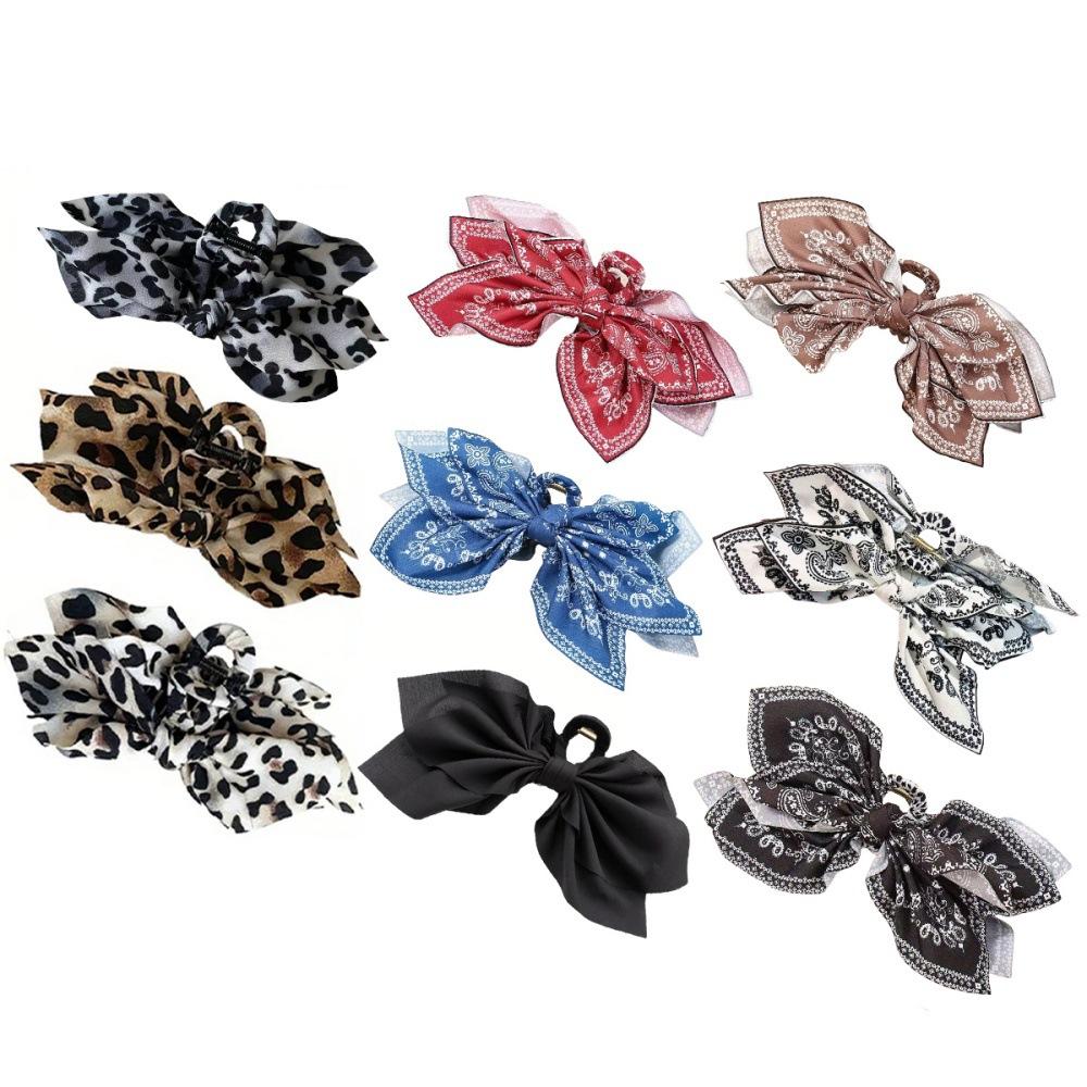 Retro Coffee Color Cashew Flower Claw Clip For Women Trend Large Bow Hair Claw Hairpins Back Of Head Shark Clip Hair Accessories