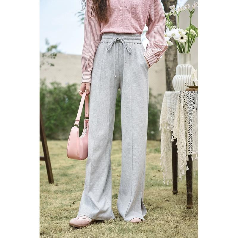 

Женские брюки Mishow, новинка 2024 года, элегантные, универсальные свободные нишевые брюки с высокой талией, длинные повседневные широкие брюки MXD11K0528 L