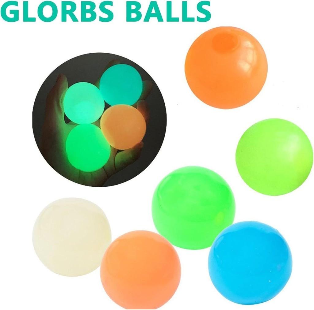Ball 6cm Ceiling Glow In Sticky Ball Luminous Toy Relieve Stress Gifts Prop