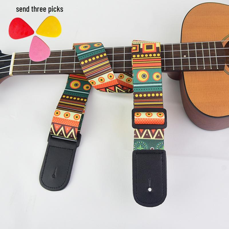 Children s Thickened Woven Ukulele Shoulder Strap 70-120 cm