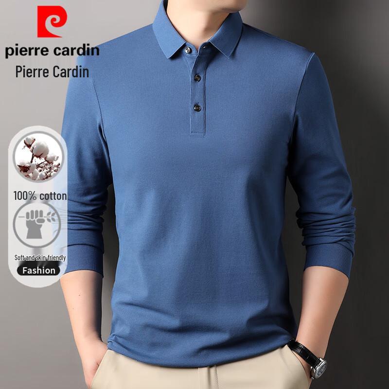 Pierre Cardin Men's Pure Cotton Long Sleeve Polo Shirt