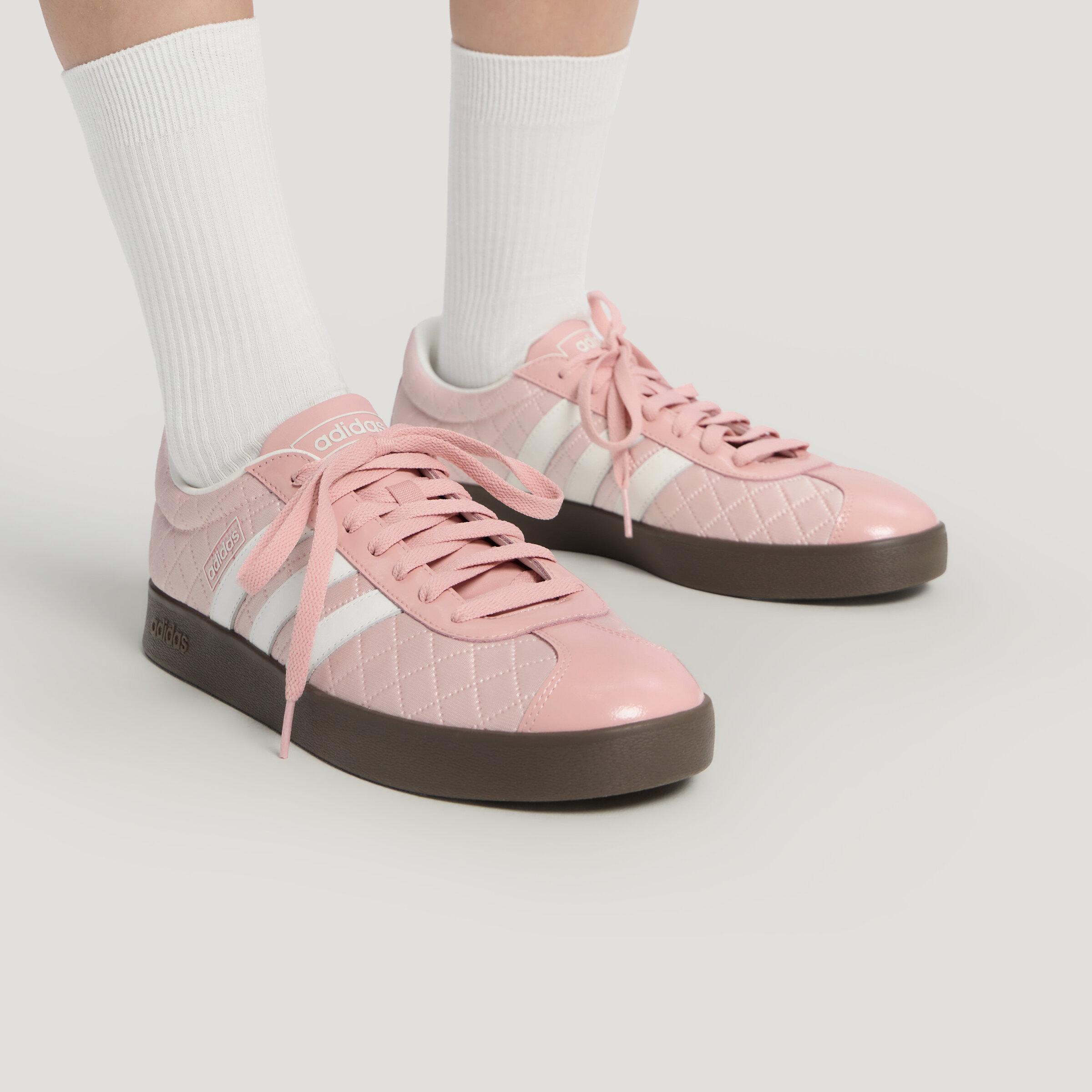 Adidas VL Court German Army Trainers Women s Low Top Pink/White 35.5