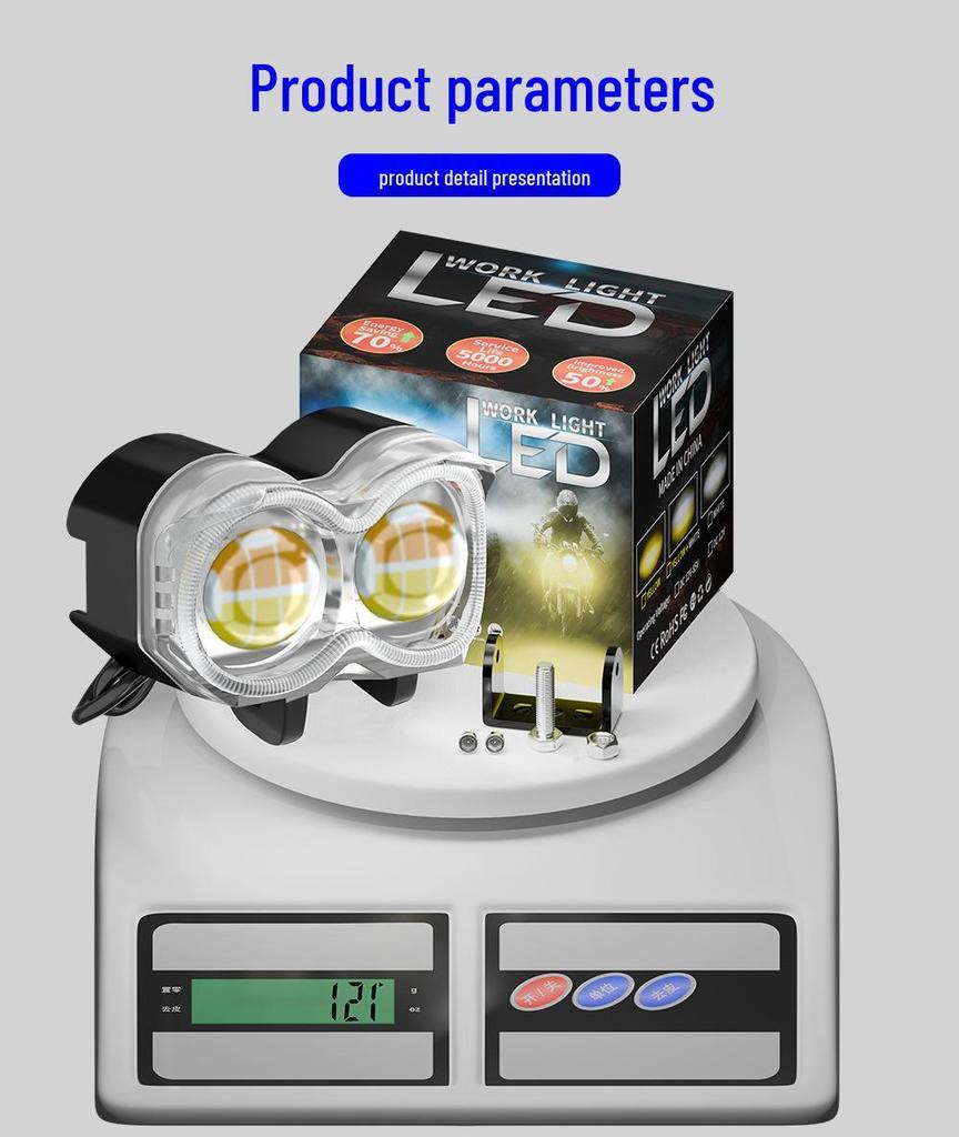 Motorcycle LED Headlight: Colorful Warning Light & Electric Vehicle Front Spotlight