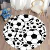 Soccer Ball Design Rug for Kids' Playroom Round Carpet for Home Sofa Bedroom, Gift