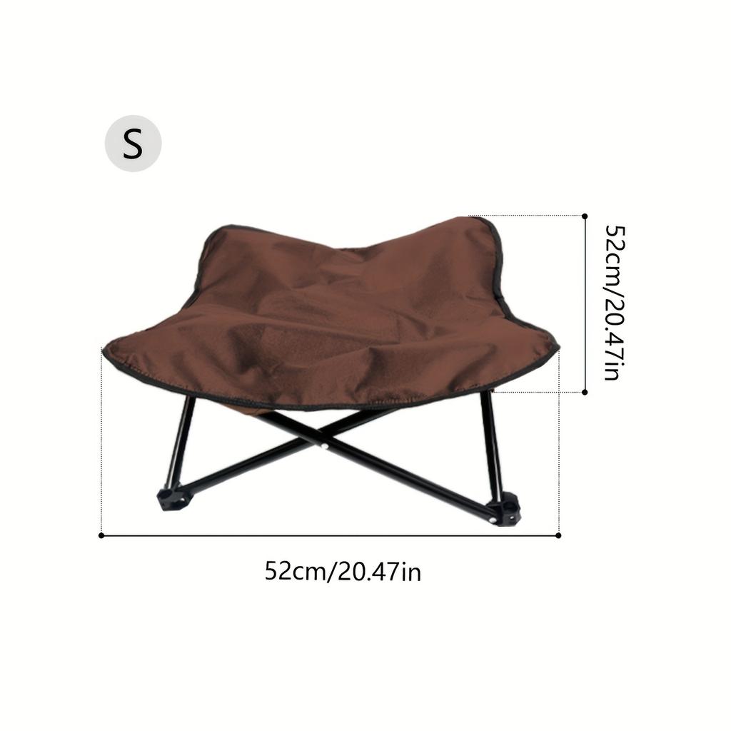 1pc Elevated Foldable Pet Bed, 600D Oxford Fabric Anti-Scratch Moisture-Proof, X-Stability Steel Frame, Breathable Portable Pet