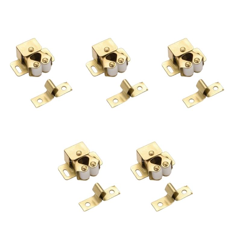 Cabinet Latches, Furniture Cabinet Roller Hardware with Shaped Mating Plate for Kitchen Cabinets, Wardrobes, and Bookcase Units