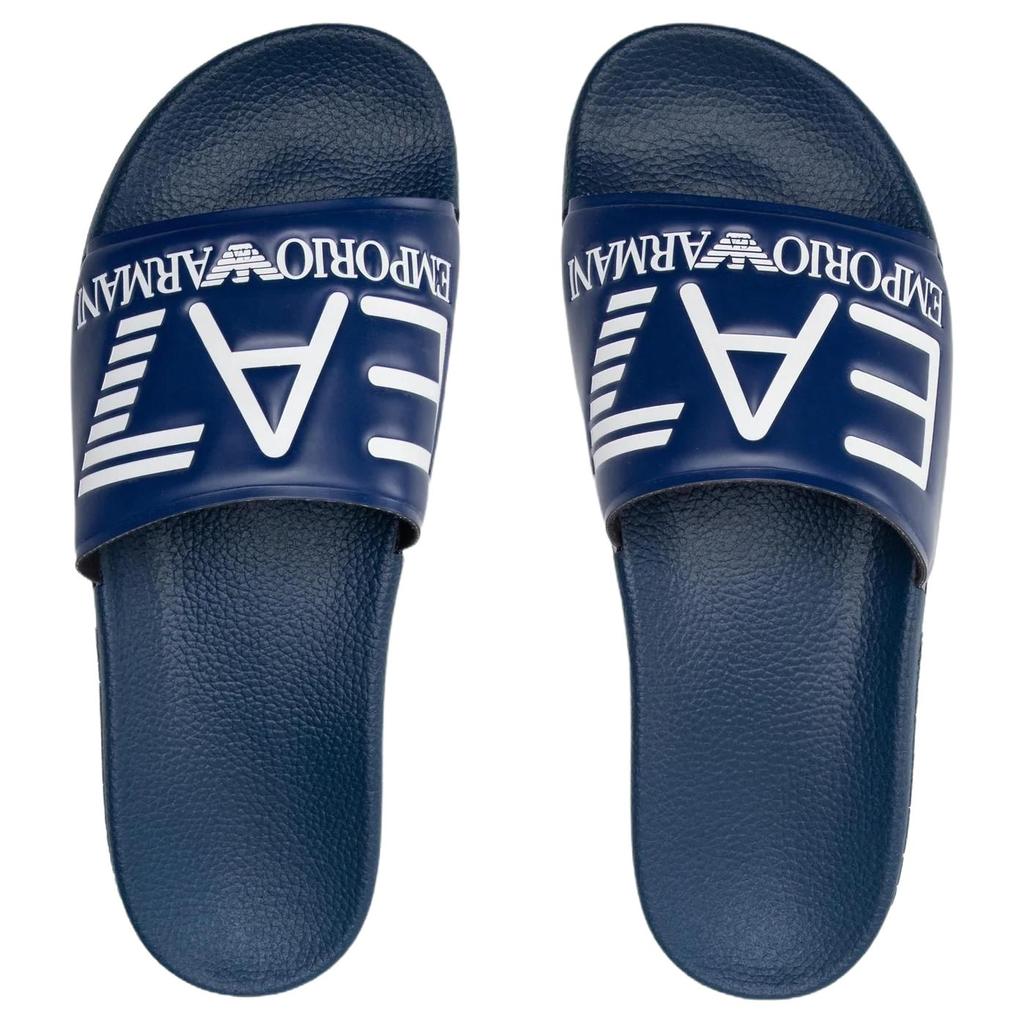 Emporio Armani EA7 Round Toe Open Toe Slide Sandals Unisex Footwear Blue XCP001XCC2200024