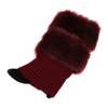 Winter Women Warm Faux Fur Crochet Knitted Leg Warmers Short Boot Socks Cuffs