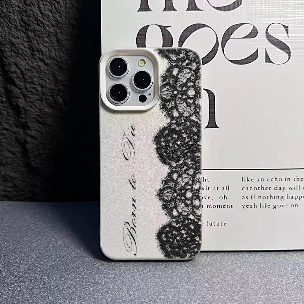 Shockproof Lace Phone Case For IPhone 17 16 E 15 14 13 12 11 Pro Max Plus Air Luxury Floral Print Phone Cover Funda Capa Coque