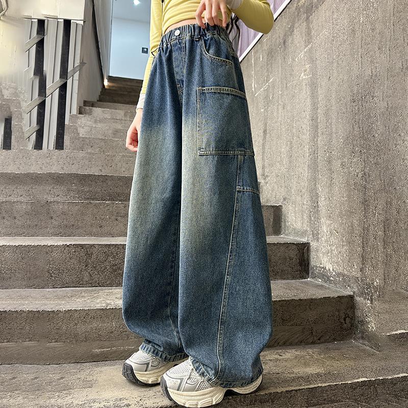 Girls' Jeans Spring and Autumn 2026 New Style Children's Western-Style Casual Pants