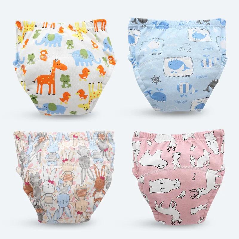 Training Pants Underwear Washable Diaper Pocket Learn Pants Breathable Diaper Reusable Potty Training Pants for Summer Daily Use