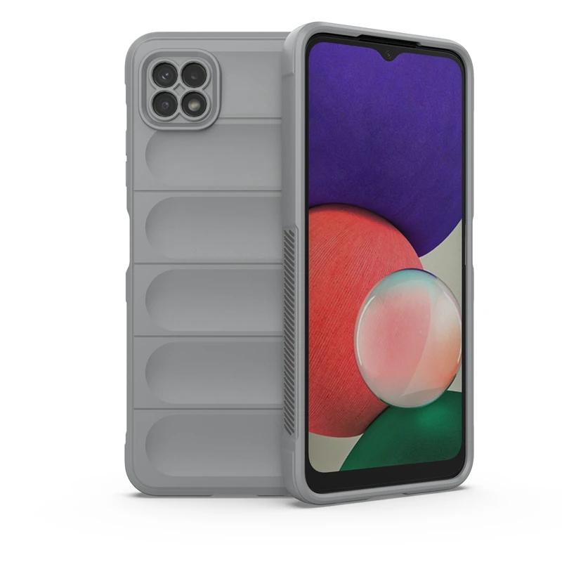 Für Samsung Galaxy A22 5G Rückseite Handyhülle Flüssigsilikon Sturzsicher Stoßfest Armor Funda Coque Hüllen