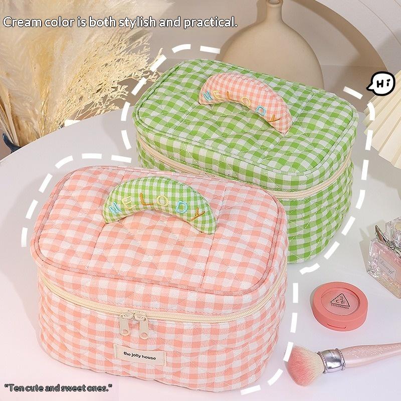 Korean Makeup Bag with Large Capacity Travel Organizer High Beauty Cosmetic Bag Cute Portable Storage Bag Travel Essentials LIJI