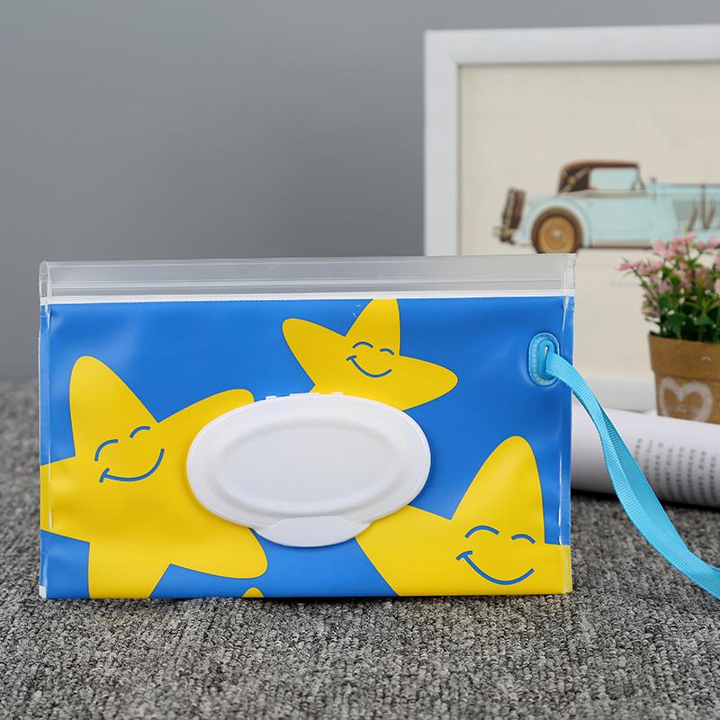 1~10PCS Baby Wet Wipe Box Reusable Wet Tissue Case Holder Snap-Strap Cleaning Wipes Container Portable Refillable EVA Wipe Bag