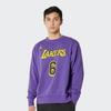 Jordan Los Angeles Lakers NBA Print Crew Neck Long Sleeve Sweatshirt Men Tops Purple DR2409-504