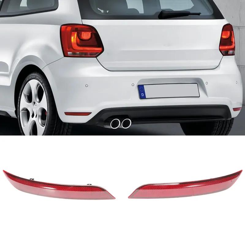 1 Pair Rear Light Cover Bumper Rear Bumper Trim Reflector 99451621402 410180750111 6C0945105B for Polo 6R 6C from 2014