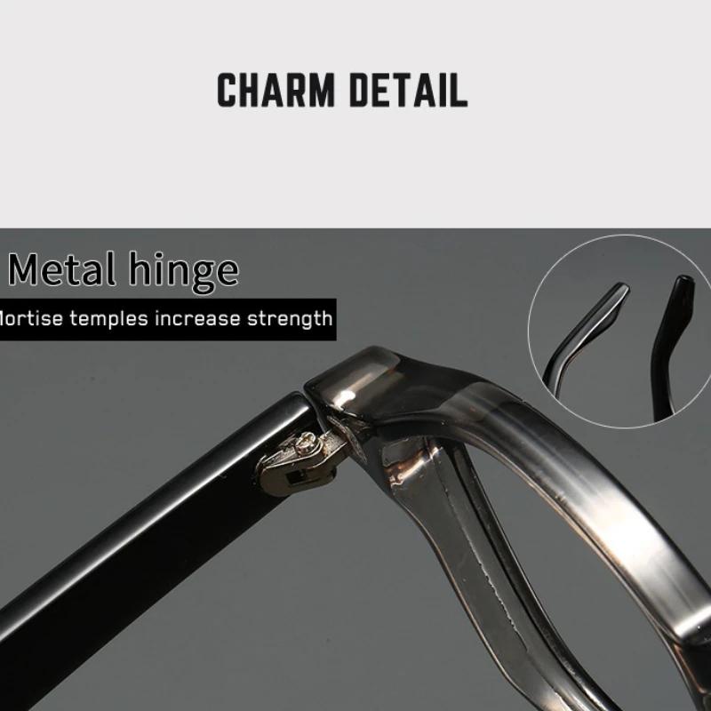 Fashion Square Photochromic Reading Glasses Women Anti Blue Light High Quality Outdoor Neutral Frame