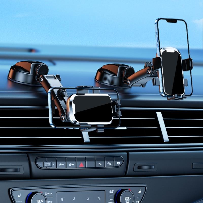 Phone Mount for Car Stable and Flexible Suction Cup Dashboard Windshield Cellphone Holder Navigations Stand
