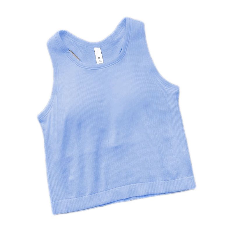 

2025 Жилет для йоги Спортивный Фитнес Облегающий Топ EBB vest short Light Blue S/2 yards