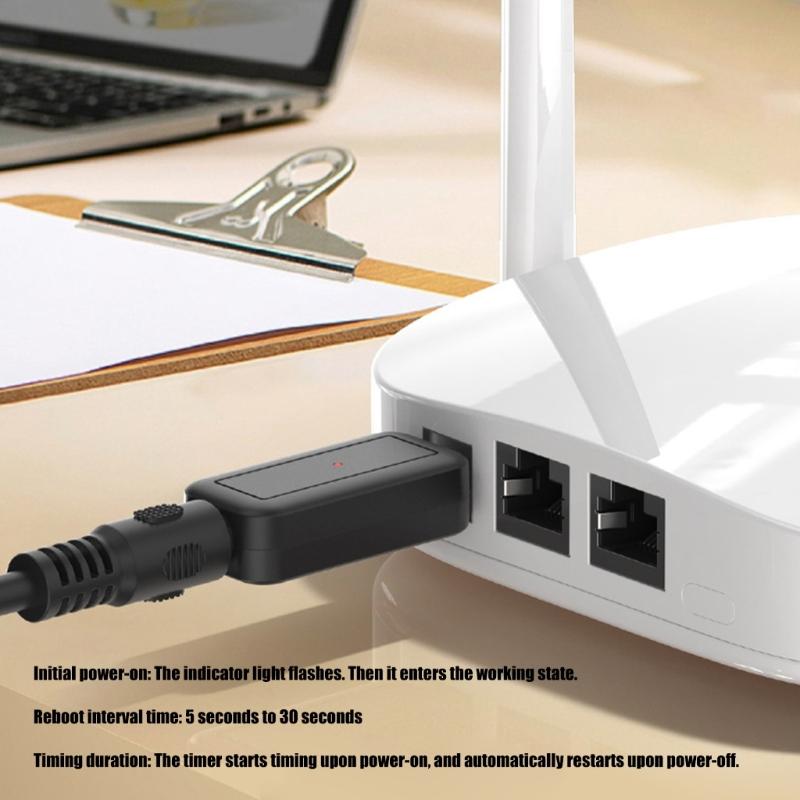 24Hour Automatic Routers Reboot Timer Controller for Routers Modems to Prevent Networking Lag Stable Internet Connectivity